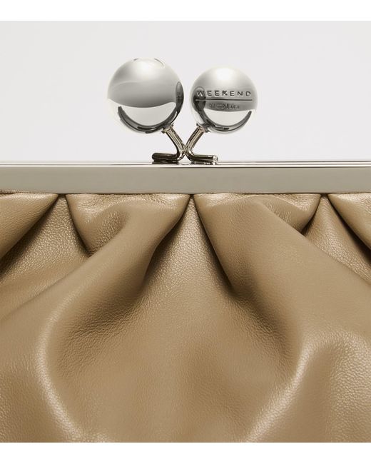 Weekend by Maxmara Natural Medium Leather Pasticcino Clutch Bag