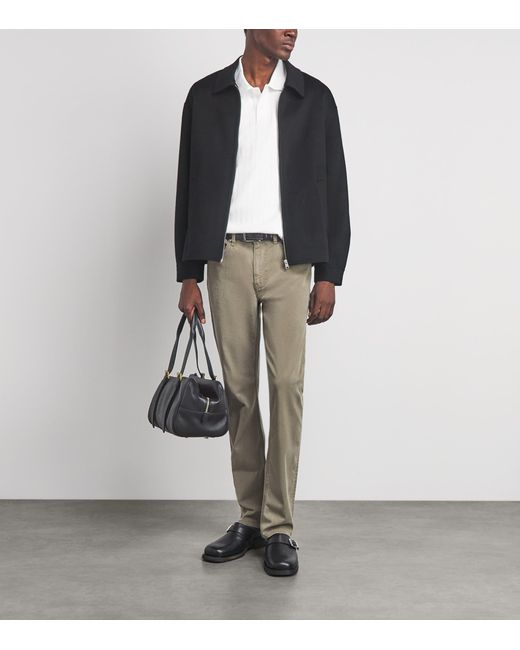 FRAME Black Double-Face Wool Bomber Jacket for men