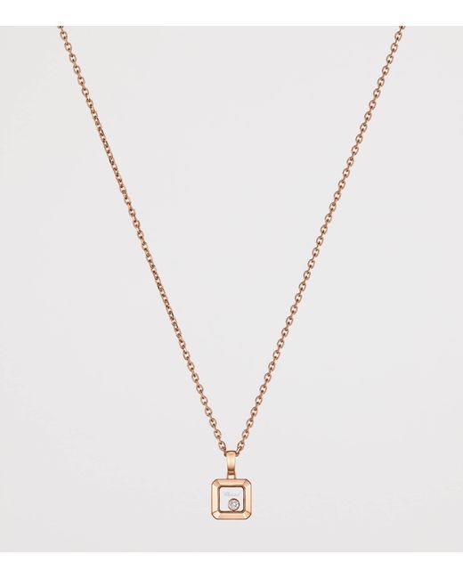 Chopard Metallic And Diamond Happy Diamonds Icons Pendant Necklace