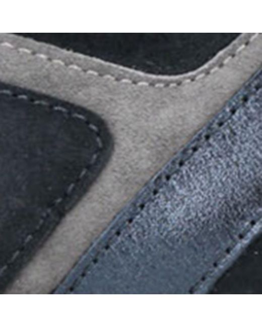 Hogan Blue Leather Midi Platform Sneakers