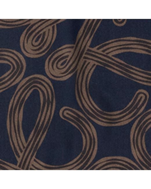 Loewe Blue X Paula's Ibiza Silk Anagram Print Scarf