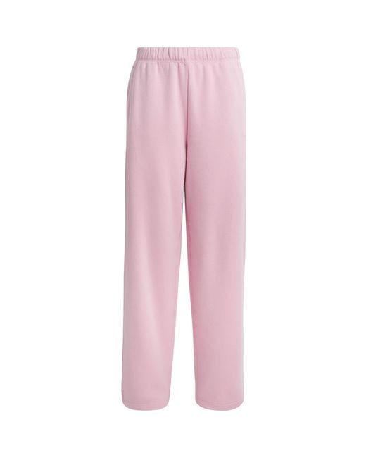 Skims Pink Cotton-Blend Double-Waistband Sweatpants
