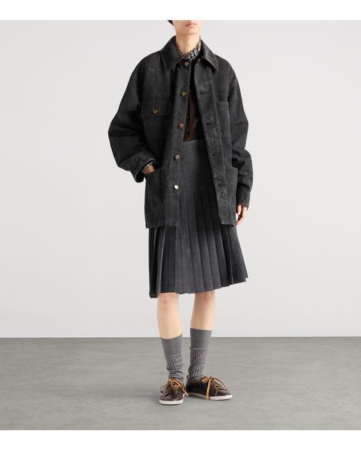 Prada Black Canvas Oversized Jacket