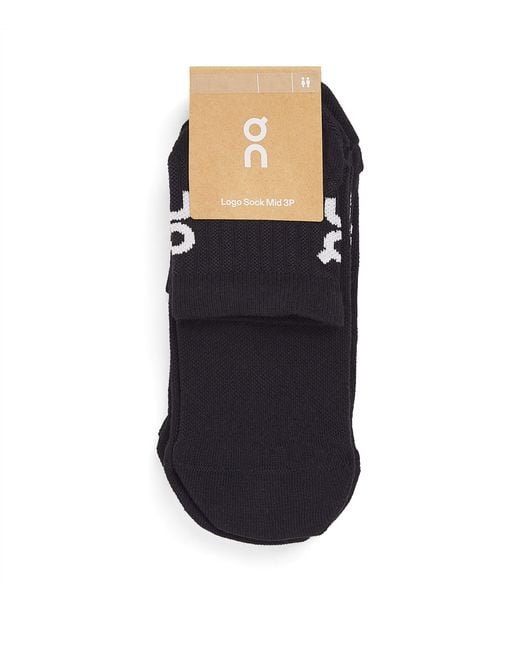 On Shoes Blue Logo Socks for men