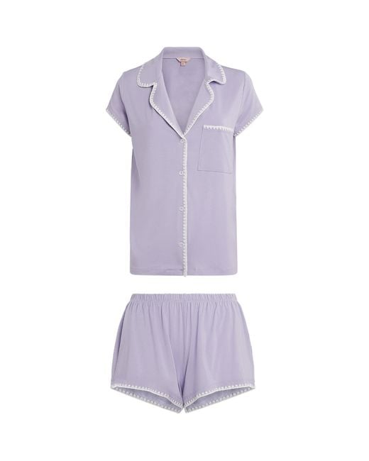 Eberjey Purple Frida Short Pyjama Set