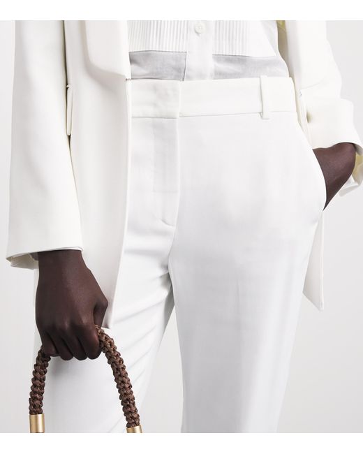 Eleventy White Wool-Blend New York Trousers
