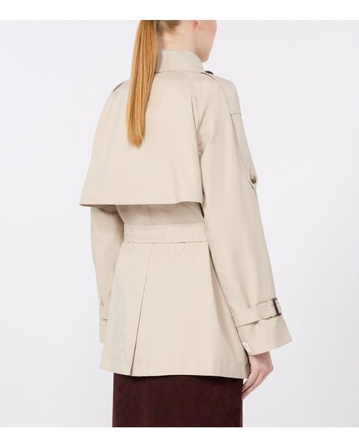Max Mara Natural Water-Repellent Short Trench Coat