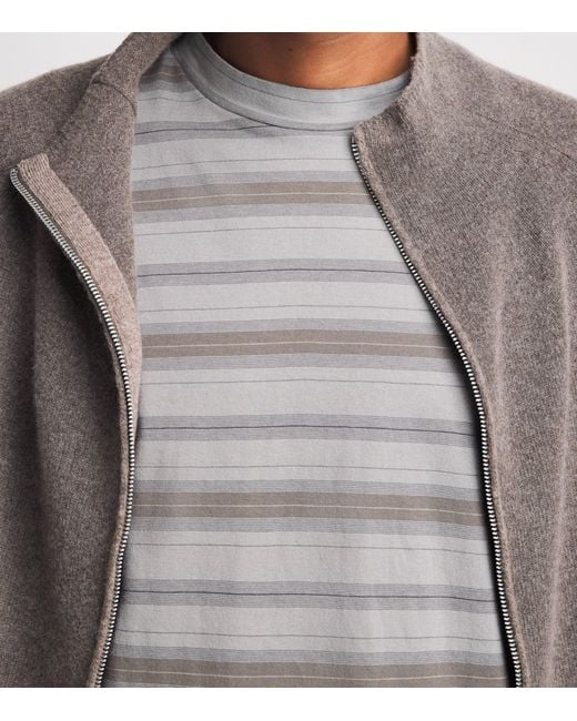 Our Legacy Gray Cotton Stripe Box Long-Sleeve T-Shirt for men