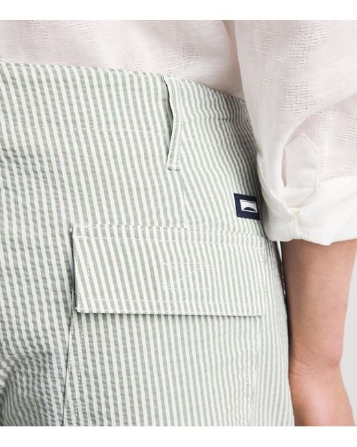 Vilebrequin Gray Seersucker Stripe Bermuda Shorts for men