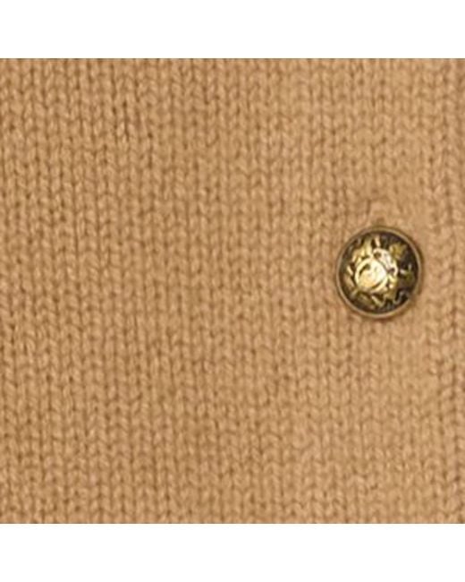 Burberry Brown Cashmere Ekd Patch Cardigan