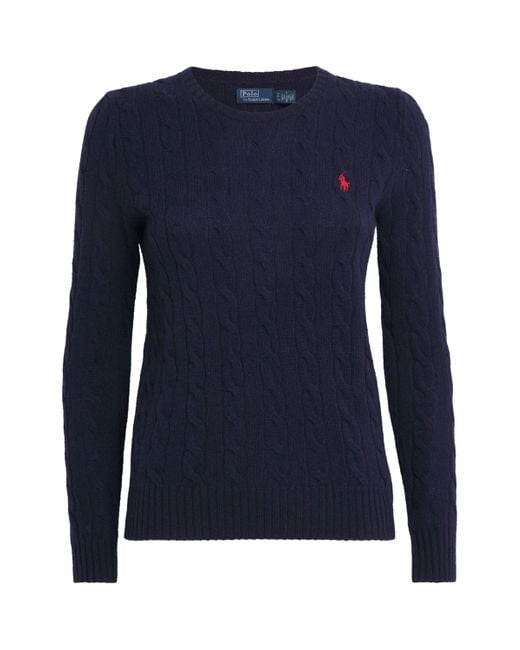 Polo Ralph Lauren Blue Wool-Cashmere Julianna Sweater