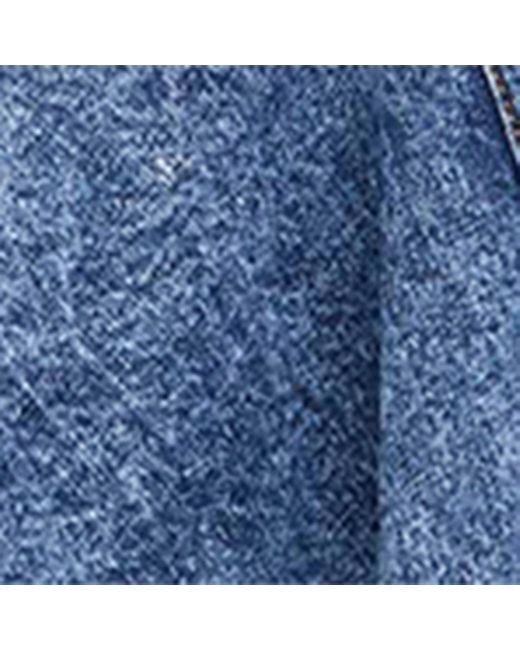 Alaïa Blue Ruffled Split Jeans