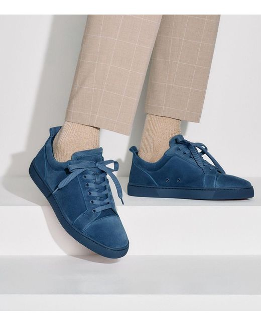 Blue louboutin trainers deals