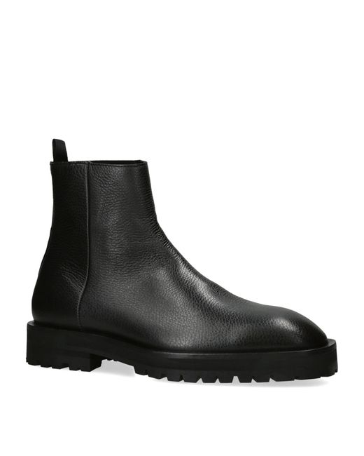 Kurt Geiger Black Leather Hawke Chelsea Boots for men