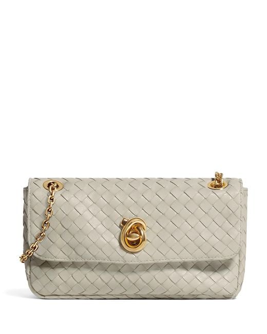 Bottega Veneta Gray Baby Leather Madison Shoulder Bag