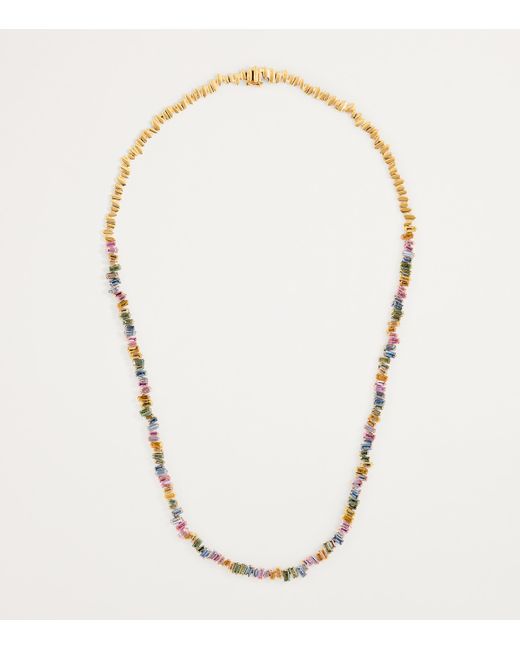 Suzanne Kalan Metallic And Pastel Sapphire Bold Tennis Necklace