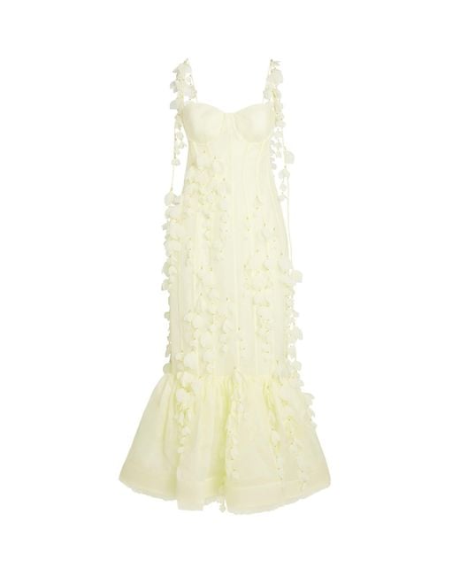 Zimmermann Yellow Petal Midi Dress