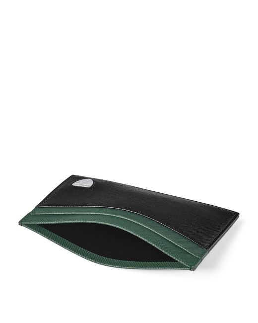 Aspinal Green Leather Slim Card Holder