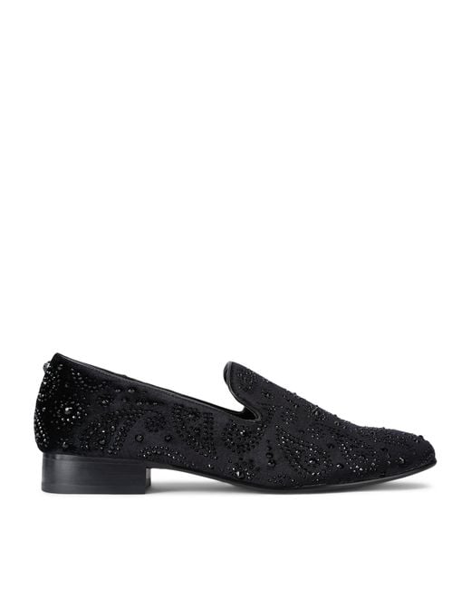Kurt Geiger Black Embellished Ace Loafers