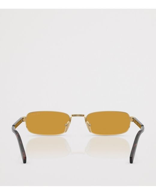 Prada Metallic Rectangle Sunglasses