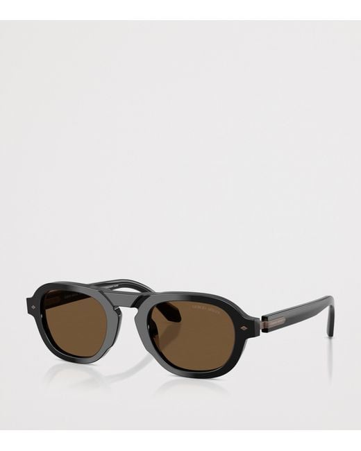 Giorgio Armani Brown Pillow Sunglasses for men