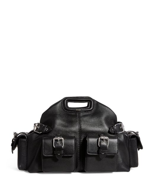 Maje Black Leather Miss M Pocket Shoulder Bag