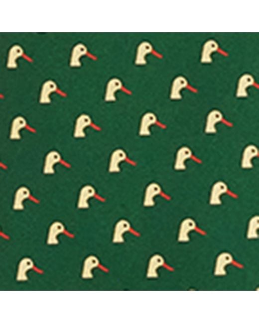 James Purdey & Sons Green Silk Dapper Duck Tie for men