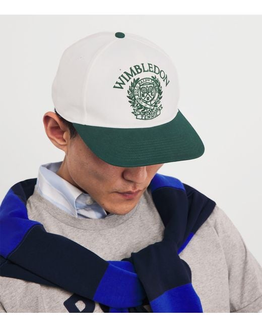 Ralph Lauren White X Wimbledon Crest Baseball Cap for men