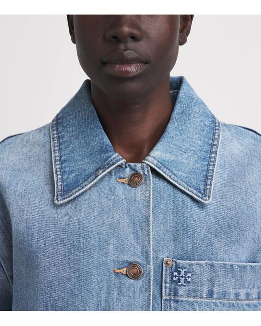Tory Burch Blue Barn Denim Jacket