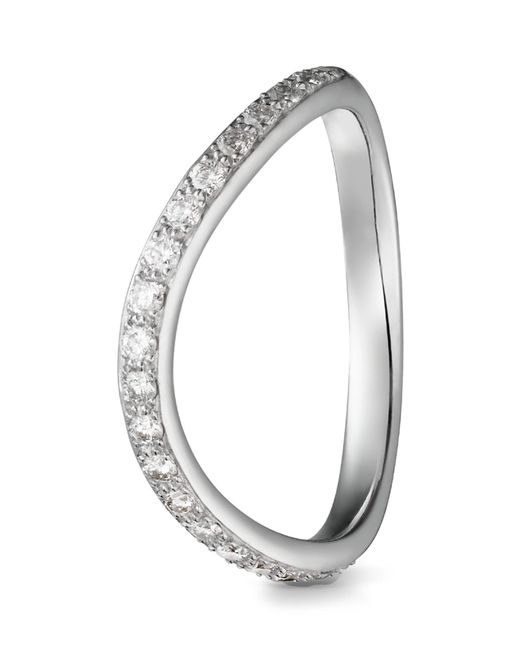 Cartier Metallic Platinum And Diamond Trinity Ruban Wedding Band