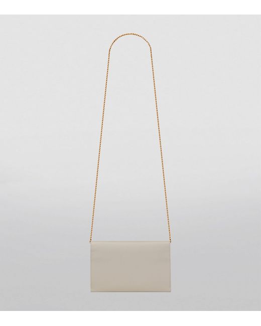 Saint Laurent Natural Uptown Chain Wallet