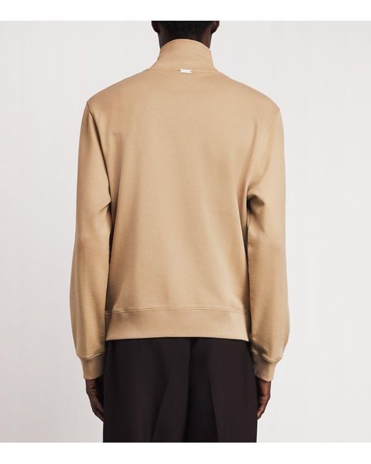 Sandro Natural Cotton Half-Zip Sweatshirt for men