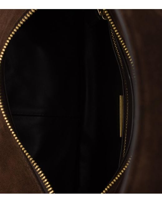 Prada Brown Medium Suede Aimée Shoulder Bag