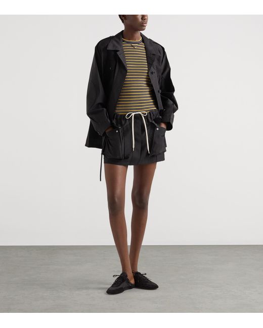 Prada Black Mohair-Wool Mini Skirt