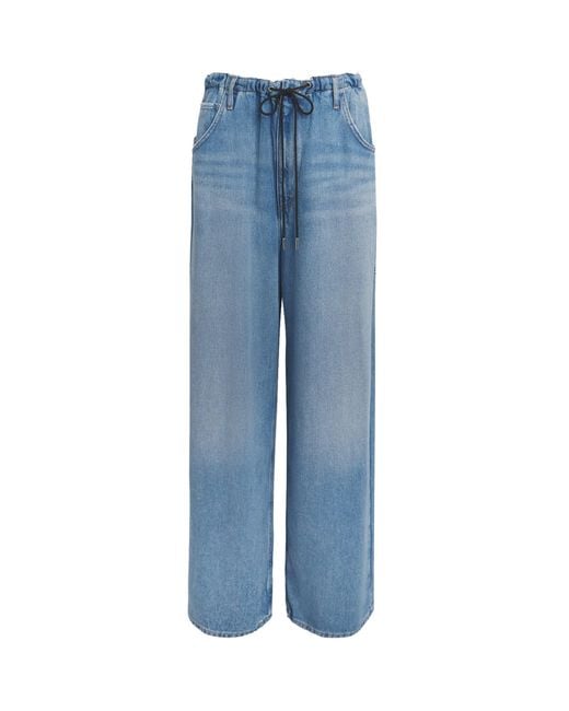 Agolde Blue Shaw Wide-Leg Jeans