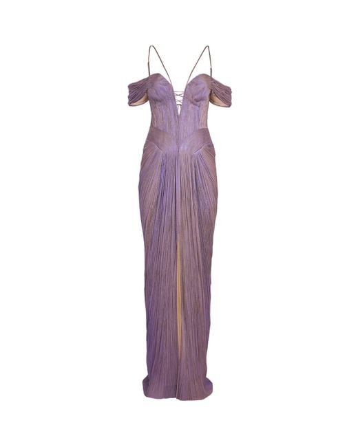 Maria Lucia Hohan Purple Silk-Tulle Camilla Gown