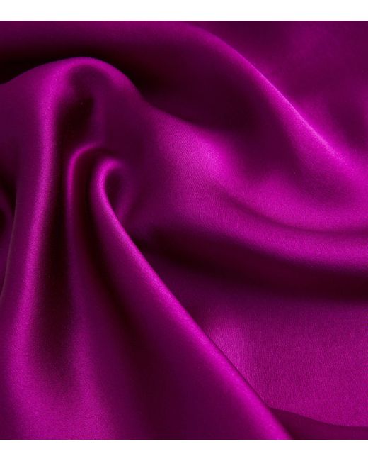 Olivia Von Halle Purple Silk Bliss Pyjama Set