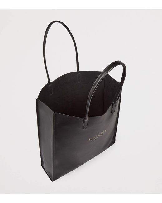 Smythson Black Leather Kingly Tote Bag