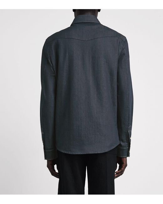 Moncler Blue Denim Shirt for men