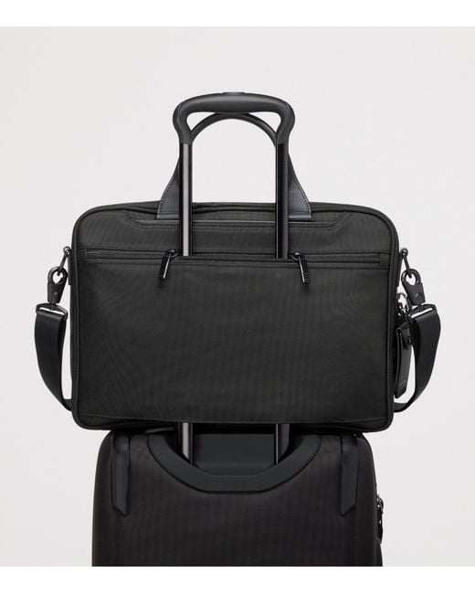 Tumi Black Medium Alpha 4 Briefcase for men