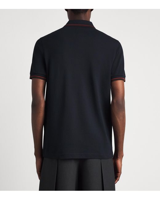 Fred Perry Black Cotton Twin Tipped Polo Shirt for men