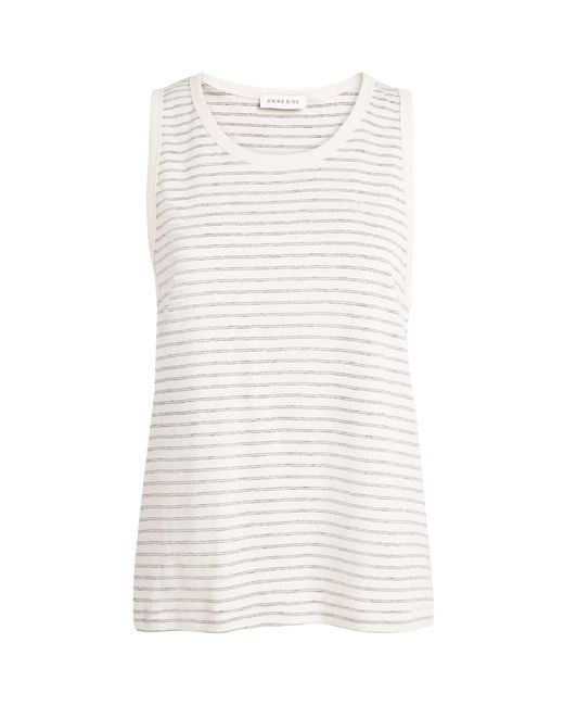 Anine Bing White Stripe Juliann Tank Top