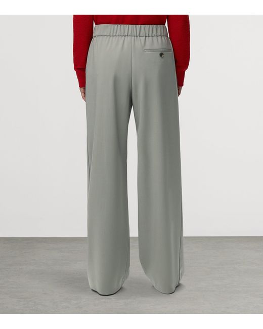 Loewe Gray Wool-Blend Tailored Trousers