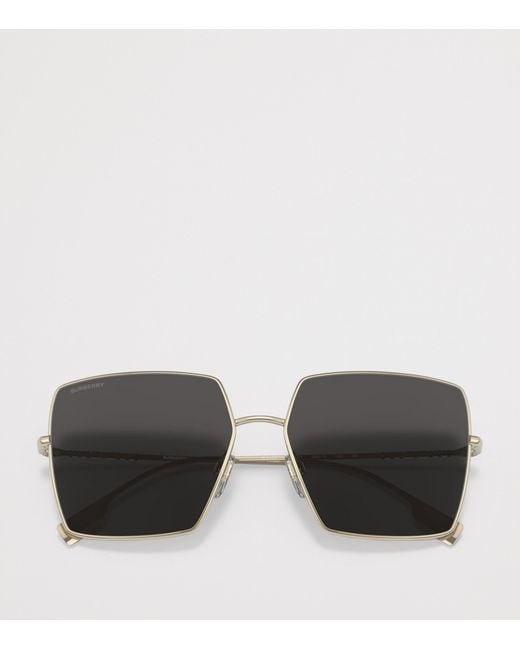 Burberry Gray Metal Daphne Sunglasses