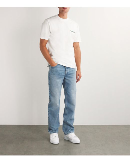 Barbour White Bowery Logo T-Shirt for men