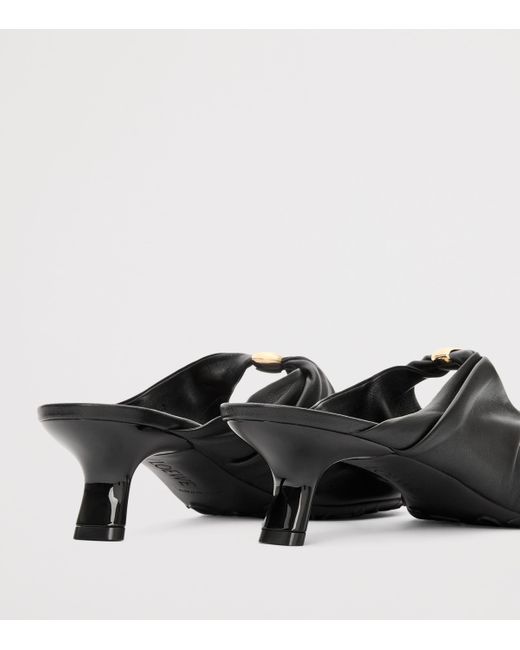 Loewe Black Lambskin Pebble Soft Heeled Mules 45