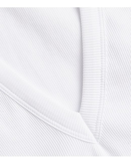 ME+EM White V-Neck Ribbed Ultimate Vest