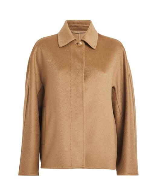 Max Mara Brown Cashmere Midas Shirt Jacket