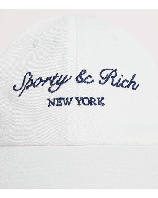 Sporty & Rich White Cotton Syracuse Baseball Cap