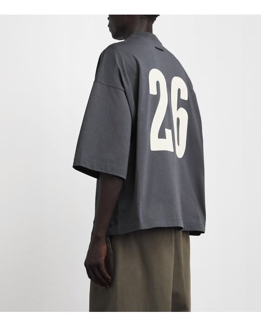 Fear Of God Gray Cotton Boxy Merch T-Shirt for men